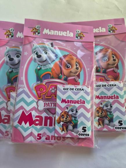 Mini Kit Colorir + Giz de Cera Patrulha Canina Skye