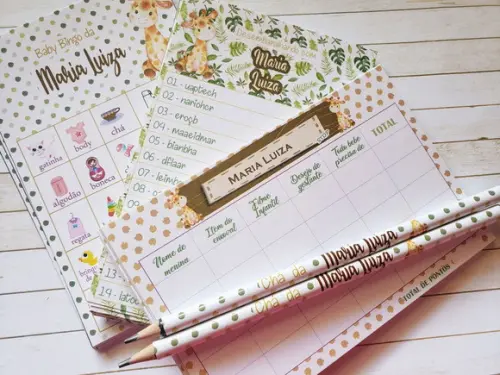 Kit Brincadeiras para Chá Personalizado 50 Pessoas