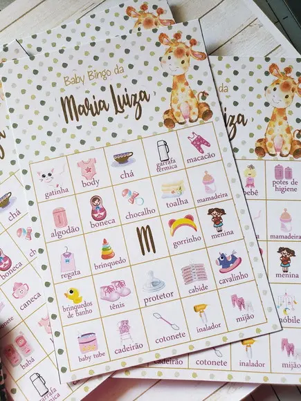 Kit Brincadeiras para Chá Personalizado 50 Pessoas