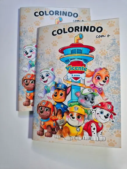 Mini Kit Colorir + Giz de Cera Patrulha Canina
