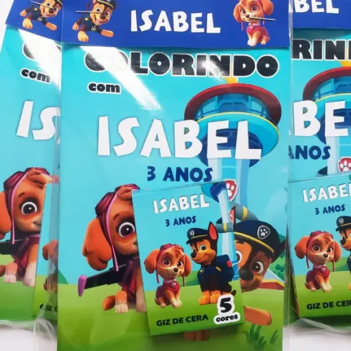 Mini Kit Colorir + Giz de Cera Patrulha Canina
