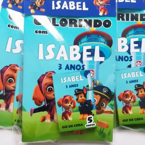 Mini Kit Colorir + Giz de Cera Patrulha Canina
