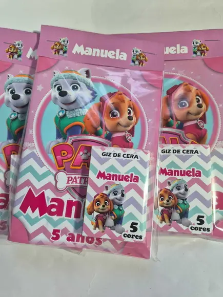 Mini Kit Colorir + Giz de Cera Patrulha Canina Skye