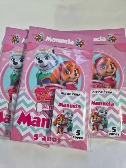Mini Kit Colorir + Giz de Cera Patrulha Canina Skye