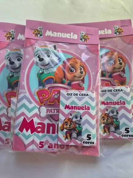 Mini Kit Colorir + Giz de Cera Patrulha Canina Skye