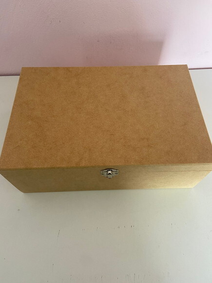 Kit Anúncio de Gravidez Caixa de mdf com Dobradiça e Fecho