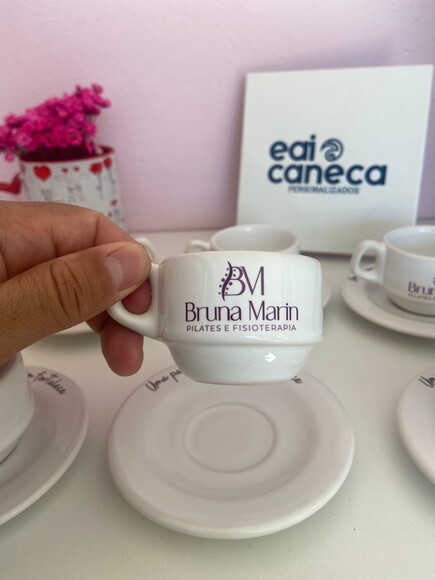 Xícara com Pires Personalizada com Logo