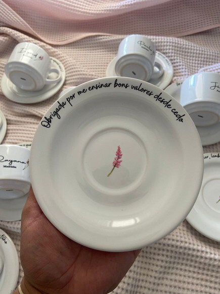 Xícaras com Pires Personalizadas para Casamento