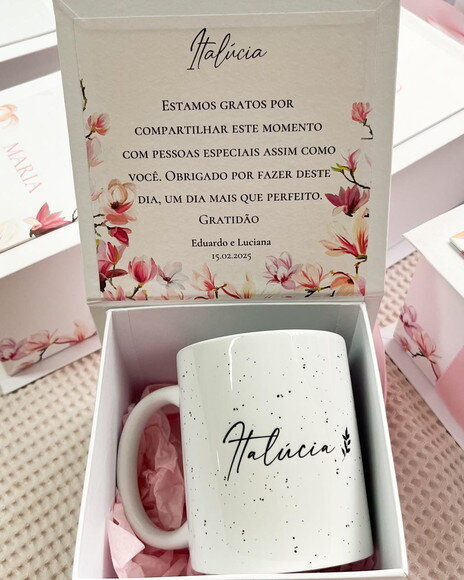 Caixa Cartonada Convite com Caneca Personalizada