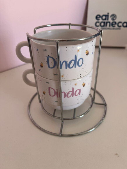 Kit Torre Duas Xícaras Dindos