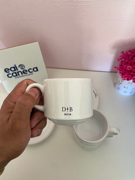 Xícaras com Pires Personalizadas para Casamento