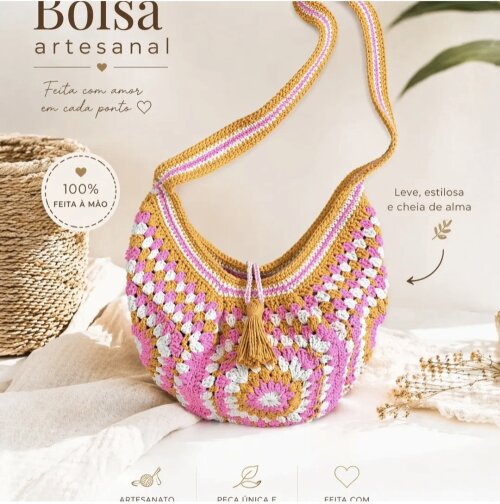 Bolsa boho chic croche