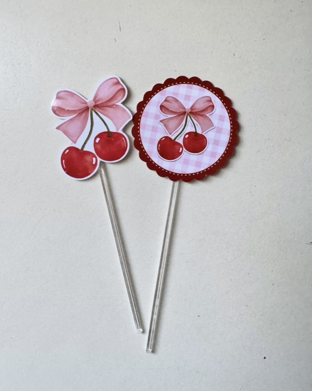 30 Topper para docinhos tag Cerejinha