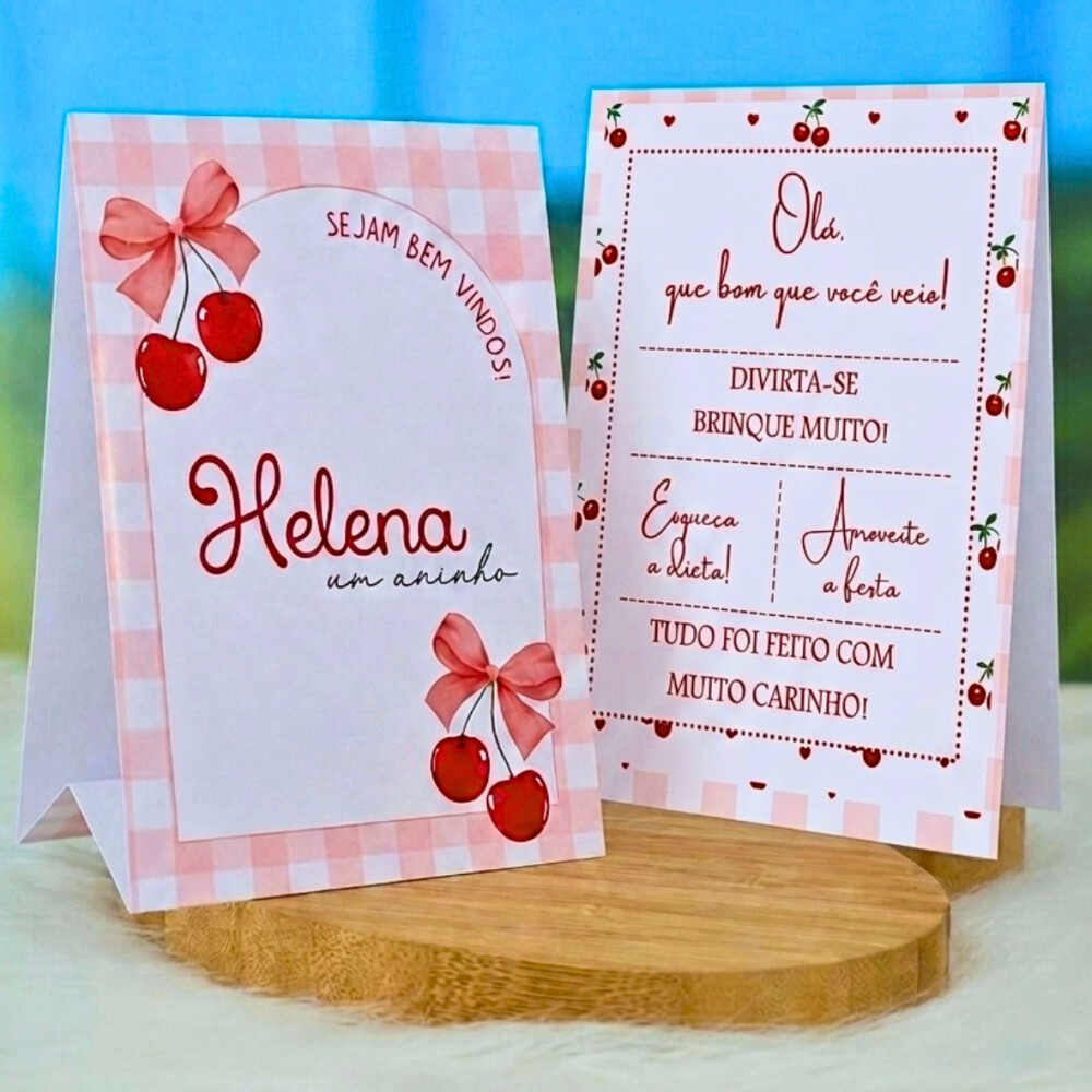 Kit 10 Plaquinhas de Agradecimento - Centro de Mesa Dobrável Cer