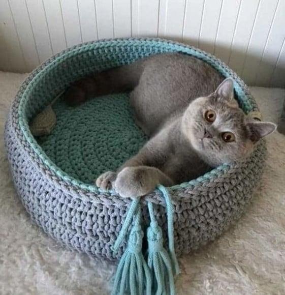 Cama para Pet de Crochê