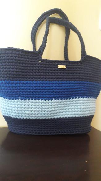 Bolsa de Praia em Tons de Azul.