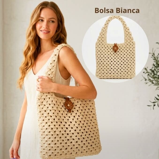 Bolsa de crochê ecobag