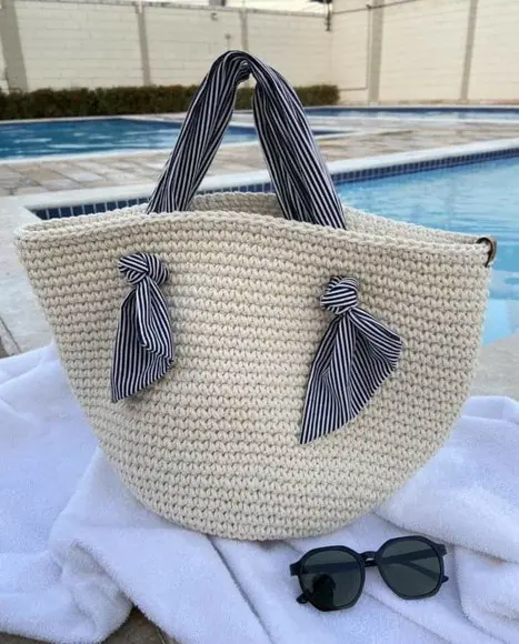 Bolsa de Praia com Alça em Tecido