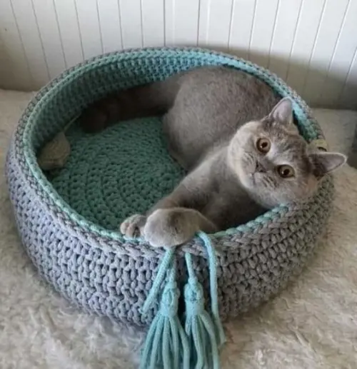 Cama para Pet de Crochê