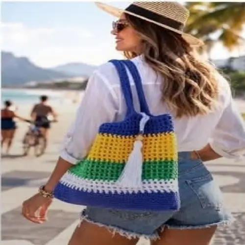 Bolsa de Crochê Brasil
