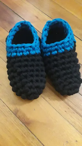 Pantufas de crochê