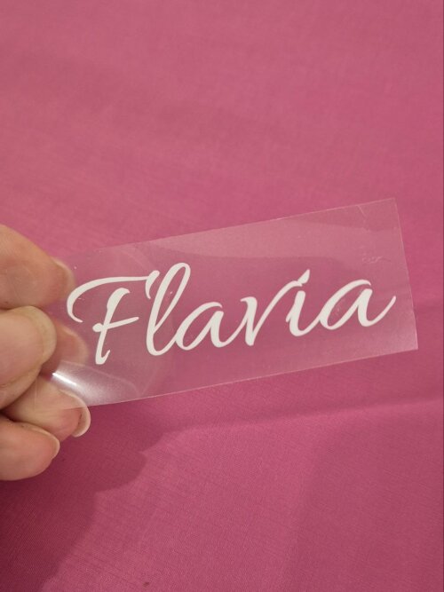Kit com 5 Nomes Termocolantes no Filme de Recorte para Personaliz