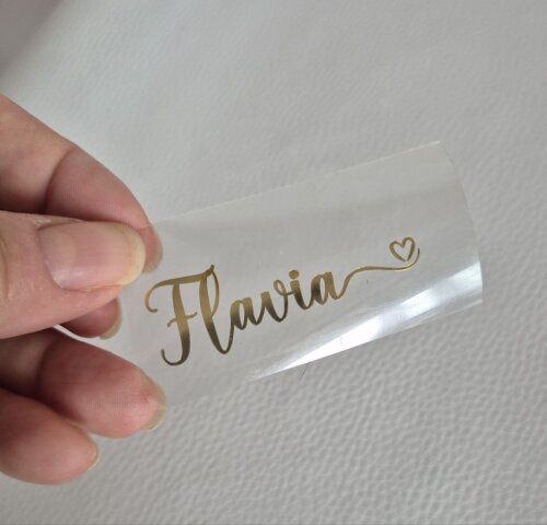 Kit com 5 Nomes Termocolantes no Filme de Recorte para Personalização - Fonte Daylove