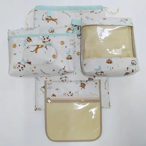 Kit Bolsa do Bebê - Circo dos Animais Retrô
