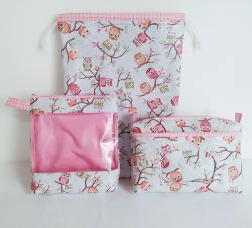 Kit Bolsa do Bebê - Corujinhas