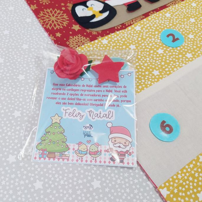 Calendário de Natal ou Advento G - Sagrada Família e Noel