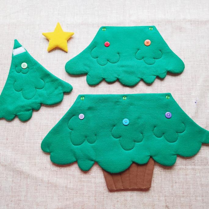 Árvore de Natal Interativa de Feltro Montessori Tam P.2