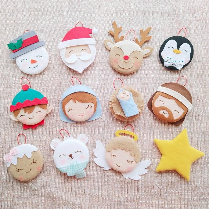 Árvore de Natal Montessori Interativa de Feltro - Tam M