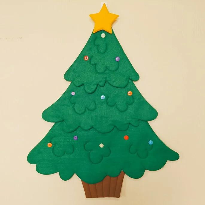 Árvore de Natal Montessori Interativa de Feltro - Tam M