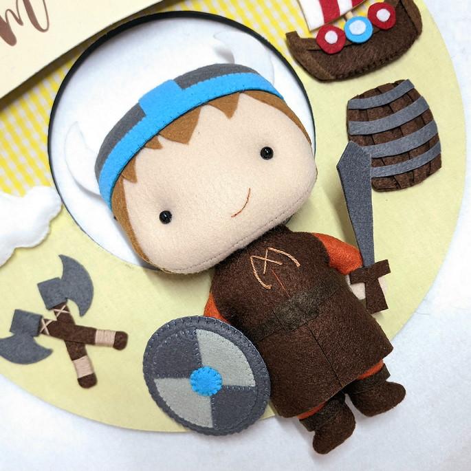 Guirlanda Porta de Maternidade Viking - Nome do Bebê