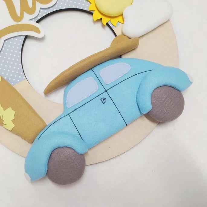 Guirlanda Surf Praia: Prancha, Fusca, Sol e Nuvem - Lucas