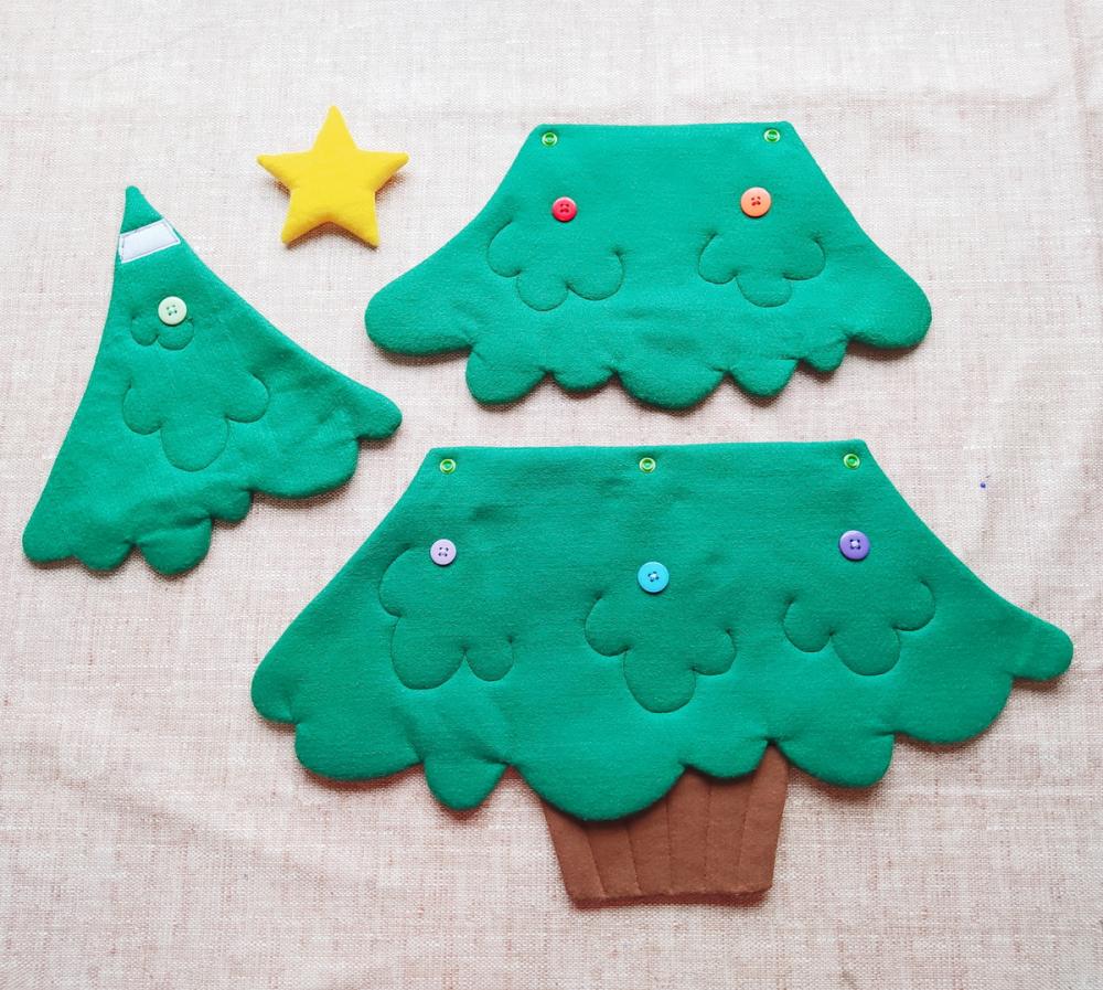 Árvore de Natal Interativa de Feltro Montessori Tam P.2