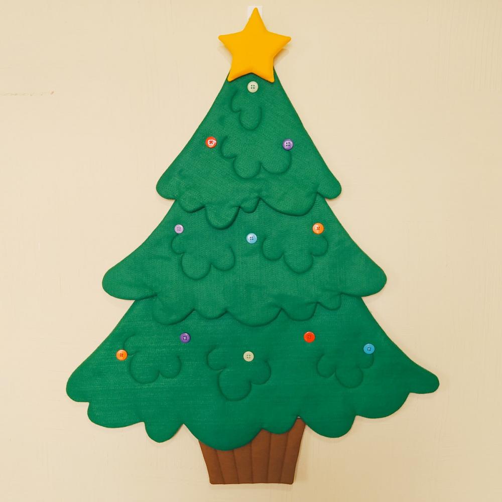 Árvore de Natal Montessori Interativa de Feltro Tamanho M