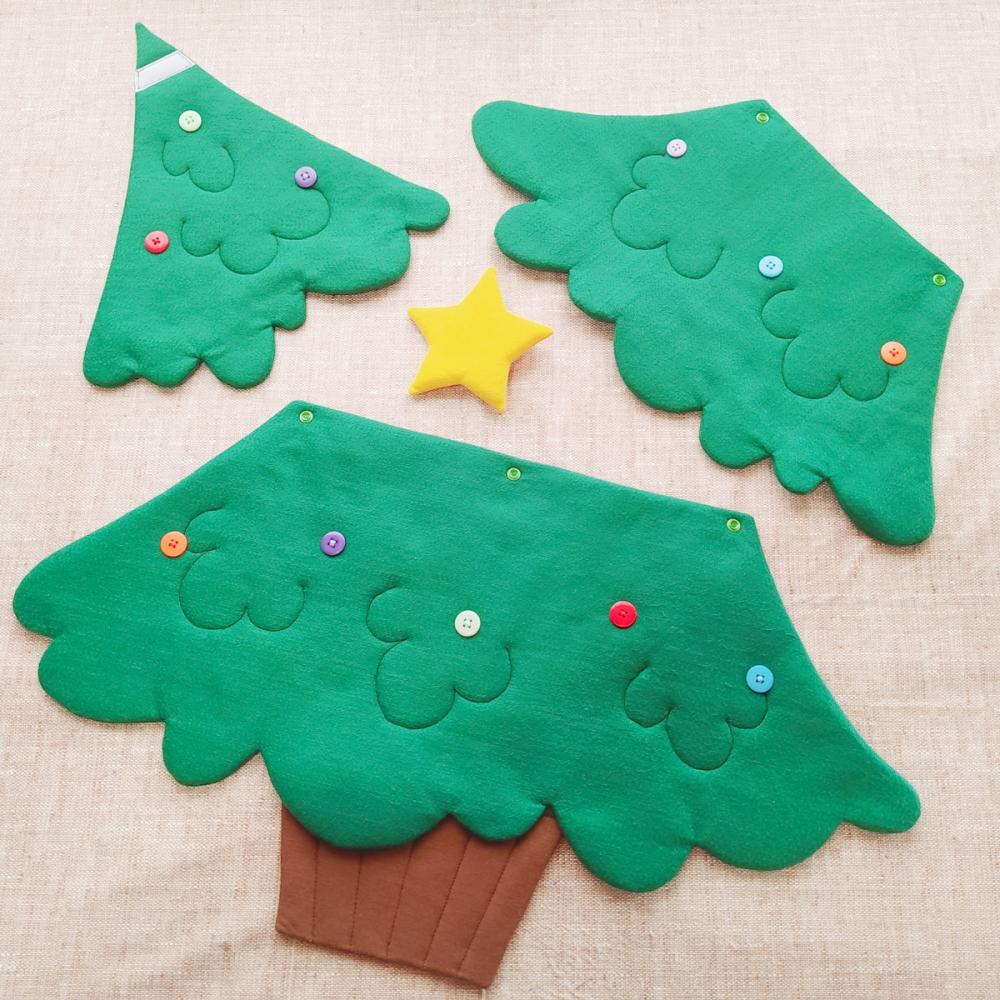 Árvore de Natal Montessori Interativa de Feltro Tamanho M