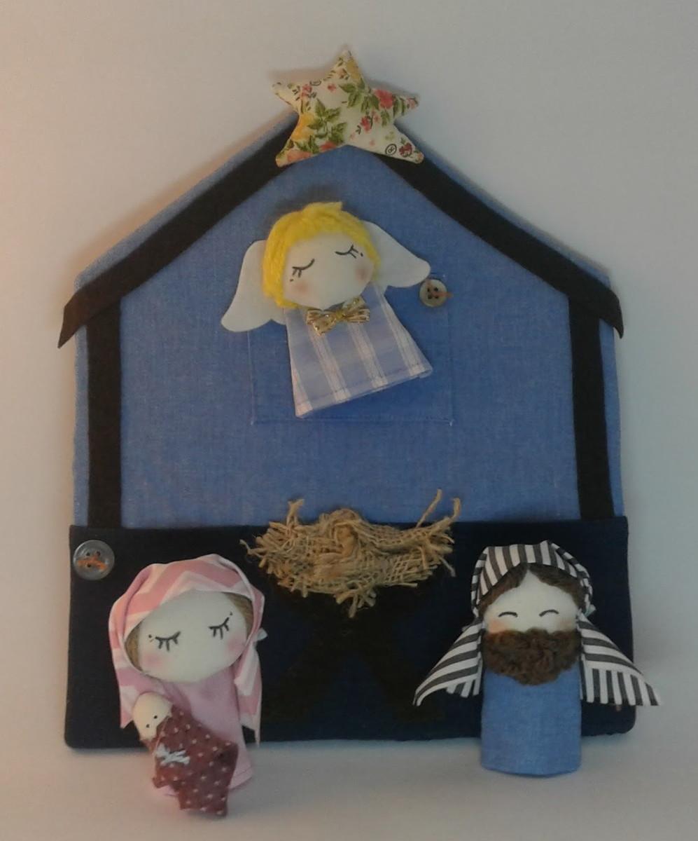 Presépio de Dedoches 006 - Decoração de Natal