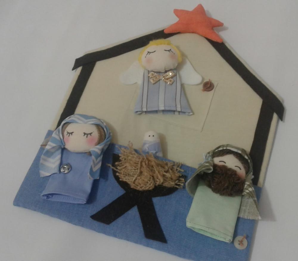 Presépio de Dedoches 009 - Decoração de Natal