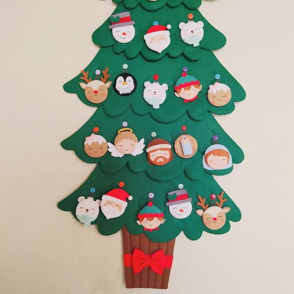Árvore de Natal Interativa de Feltro Montessori 1,60m