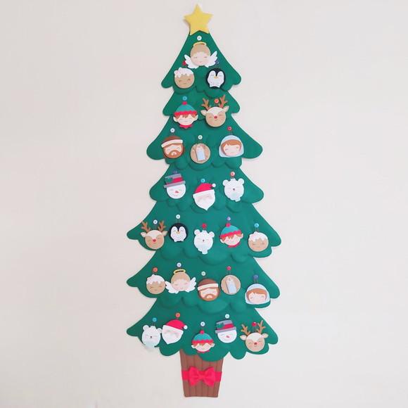 Árvore de Natal Interativa de Feltro Montessori 1,60m