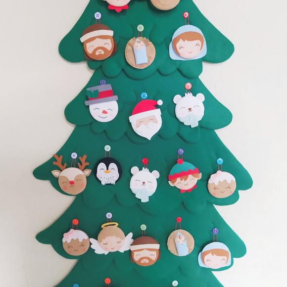 Árvore de Natal Interativa de Feltro Montessori 1,60m