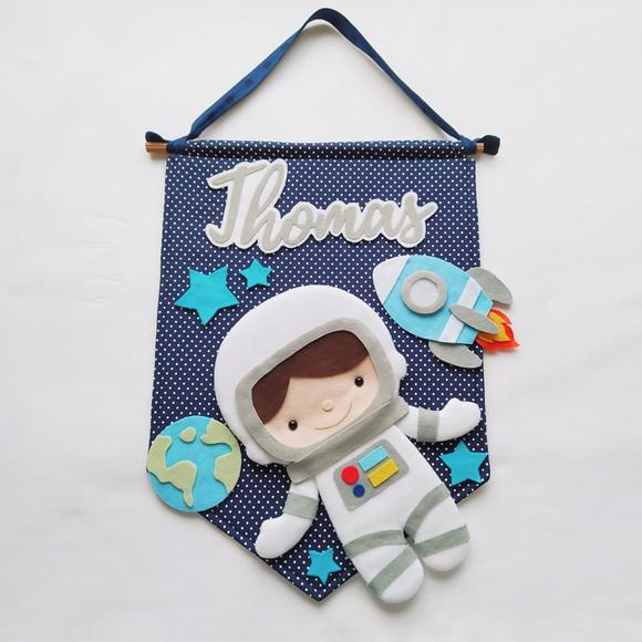 Flâmula + Móbile Astronautas, Foguetes e Planetas - Thomas