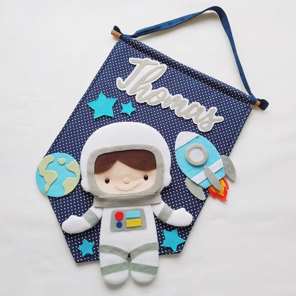 Flâmula + Móbile Astronautas, Foguetes e Planetas - Thomas