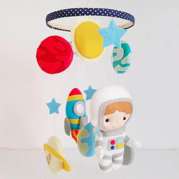 Flâmula + Móbile Astronautas, Foguetes e Planetas - Thomas