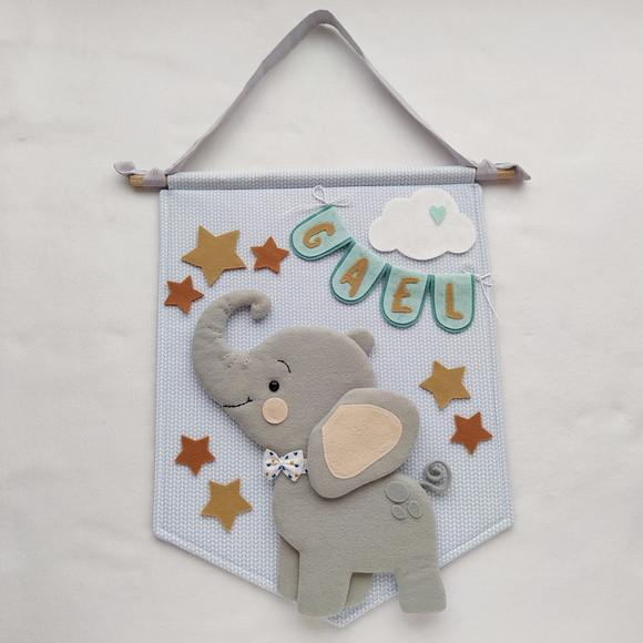 Flâmula Maternidade Elefante e as Estrelas - Gael