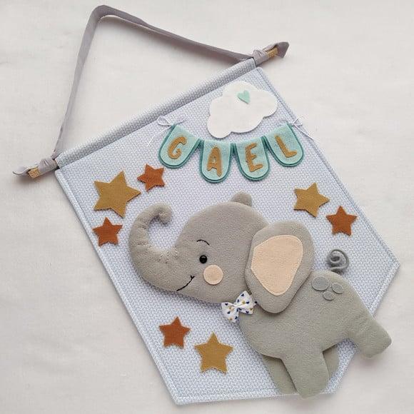 Flâmula Maternidade Elefante e as Estrelas - Gael