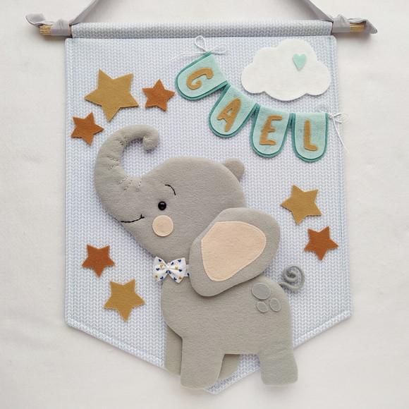 Flâmula Maternidade Elefante e as Estrelas - Gael
