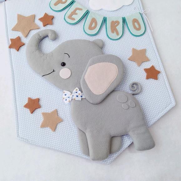 Flâmula Maternidade Elefante e as Estrelas - Pedro